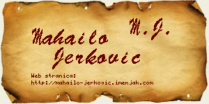 Mahailo Jerković vizit kartica
